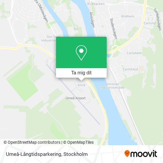 Umeå-Långtidsparkering karta