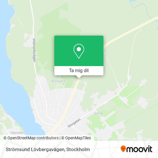 Strömsund Lövbergavägen karta