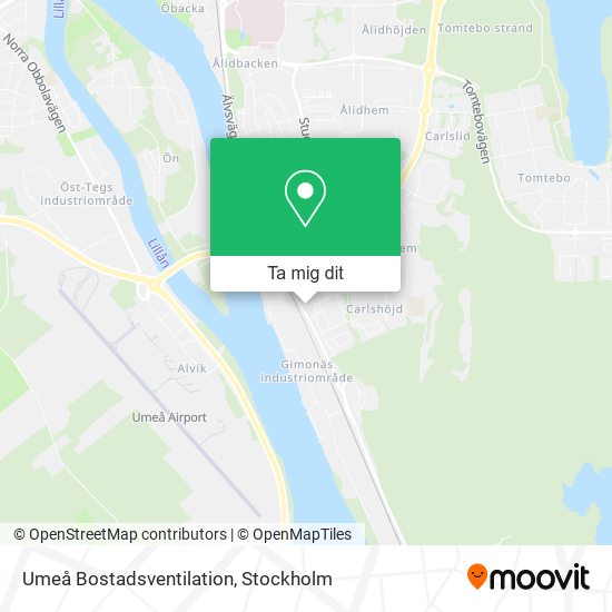 Umeå Bostadsventilation karta