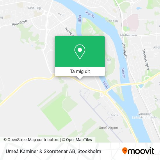 Umeå Kaminer & Skorstenar AB karta