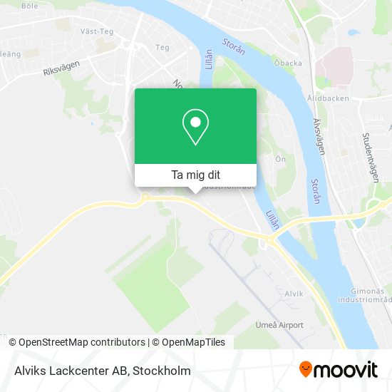 Alviks Lackcenter AB karta