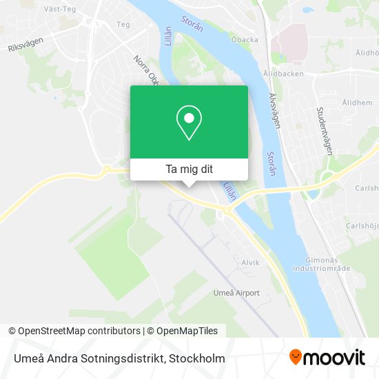 Umeå Andra Sotningsdistrikt karta