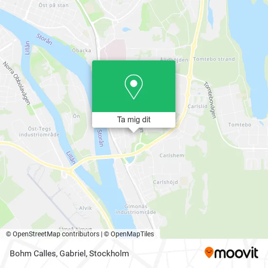 Bohm Calles, Gabriel karta