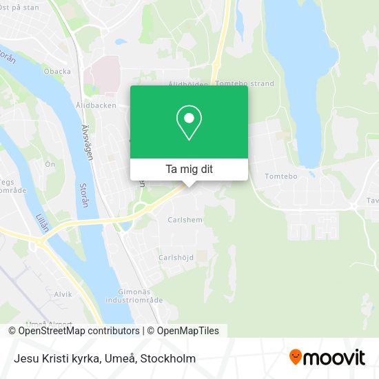 Jesu Kristi kyrka, Umeå karta