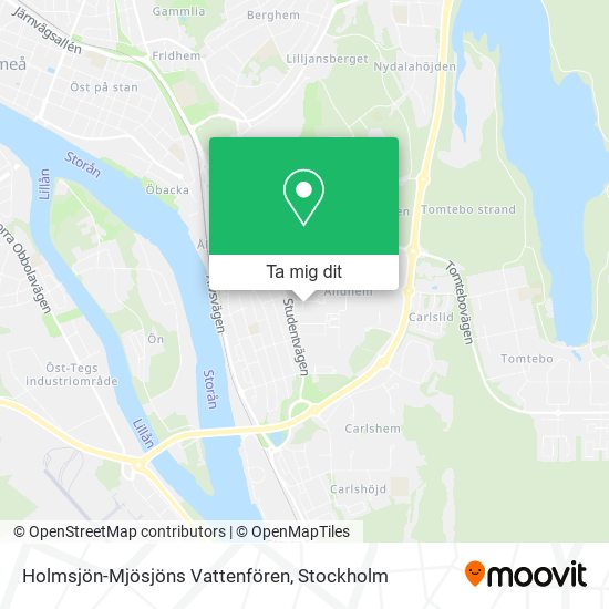 Holmsjön-Mjösjöns Vattenfören karta