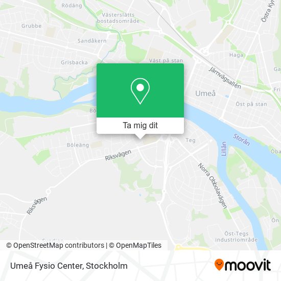 Umeå Fysio Center karta