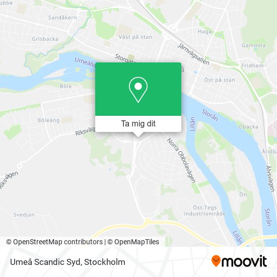 Umeå Scandic Syd karta