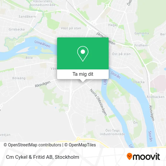 Cm Cykel & Fritid AB karta