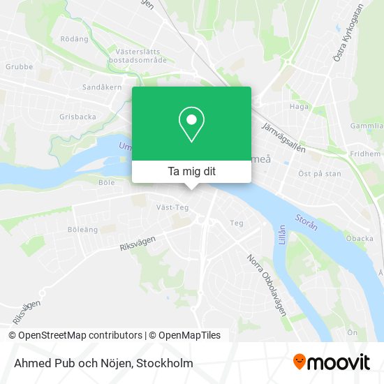 Ahmed Pub och Nöjen karta