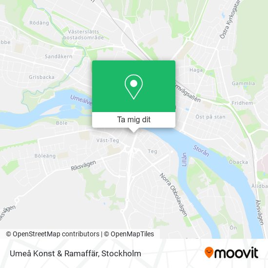 Umeå Konst & Ramaffär karta