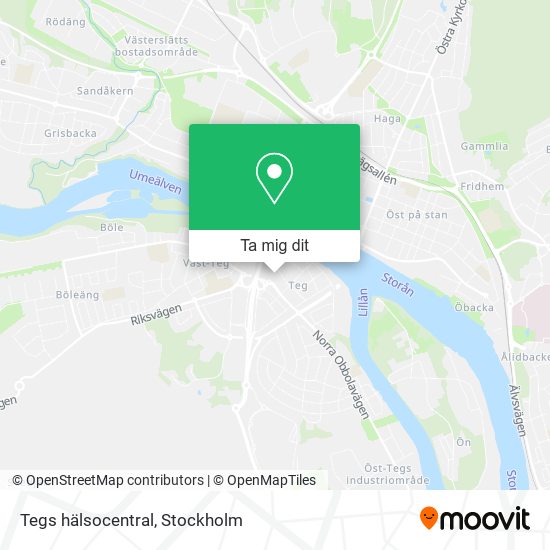 Tegs hälsocentral karta