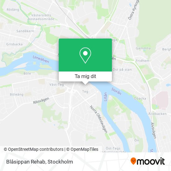 Blåsippan Rehab karta