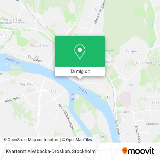 Kvarteret Älvsbacka-Droskan karta