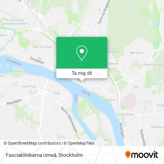 Fasciaklinikerna Umeå karta