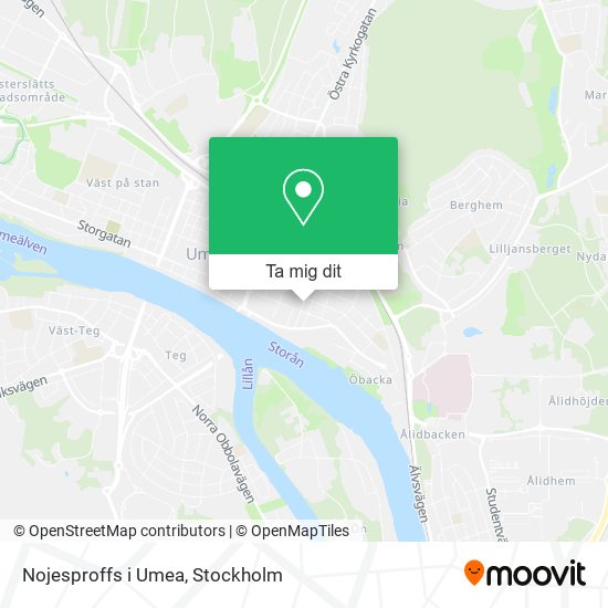 Nojesproffs i Umea karta