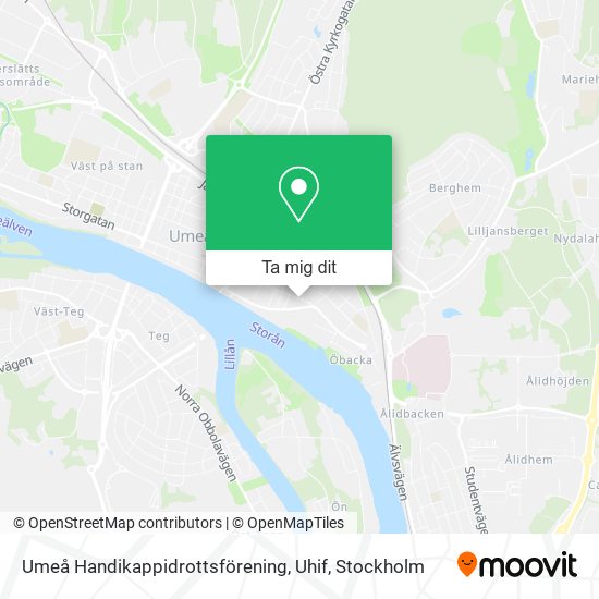 Umeå Handikappidrottsförening, Uhif karta