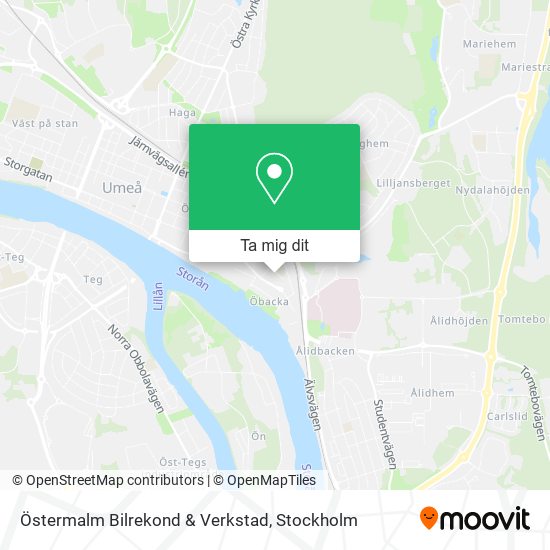 Östermalm Bilrekond & Verkstad karta