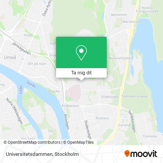 Universitetsdammen karta