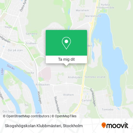 Skogshögskolan Klubbmästeri karta