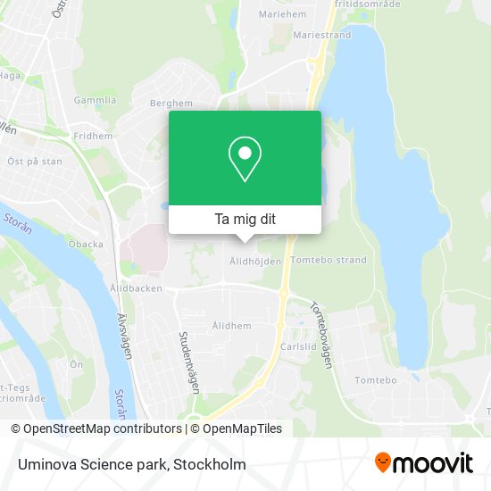 Uminova Science park karta