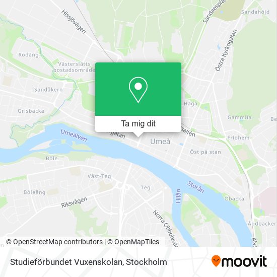 Studieförbundet Vuxenskolan karta