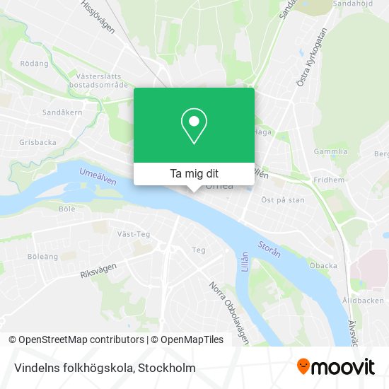 Vindelns folkhögskola karta