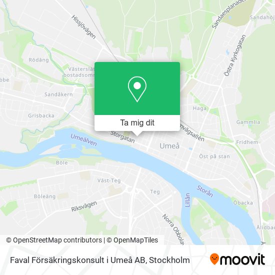 Faval Försäkringskonsult i Umeå AB karta