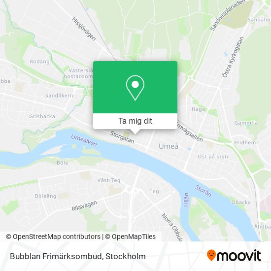 Bubblan Frimärksombud karta