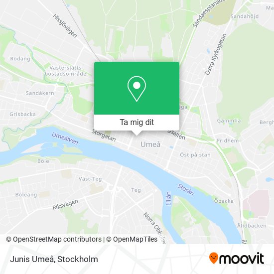 Junis Umeå karta