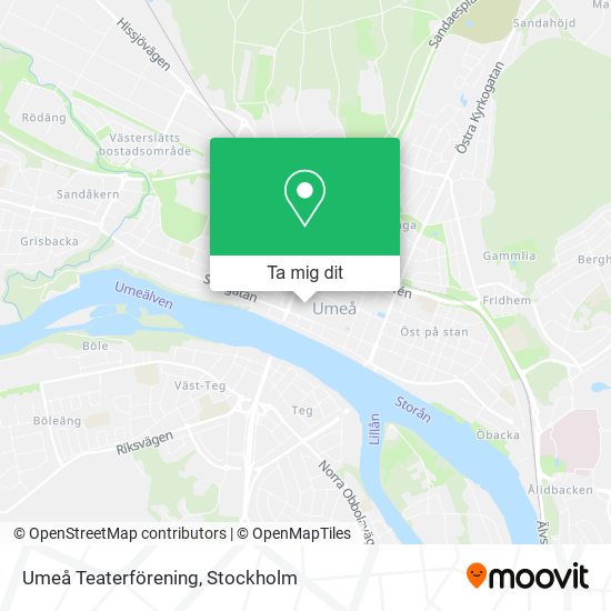 Umeå Teaterförening karta