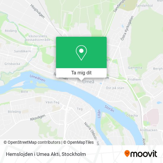 Hemslojden i Umea Akti karta