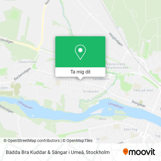 Bädda Bra Kuddar & Sängar i Umeå karta