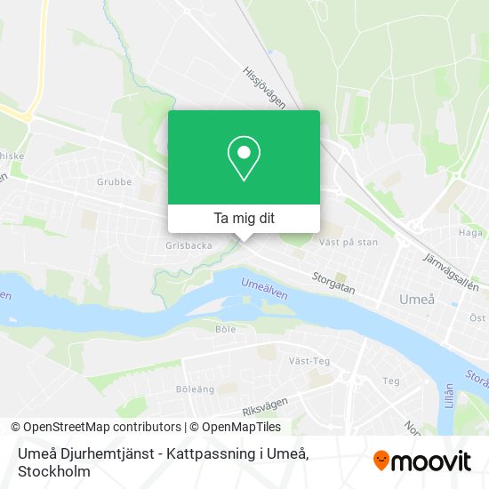 Umeå Djurhemtjänst - Kattpassning i Umeå karta