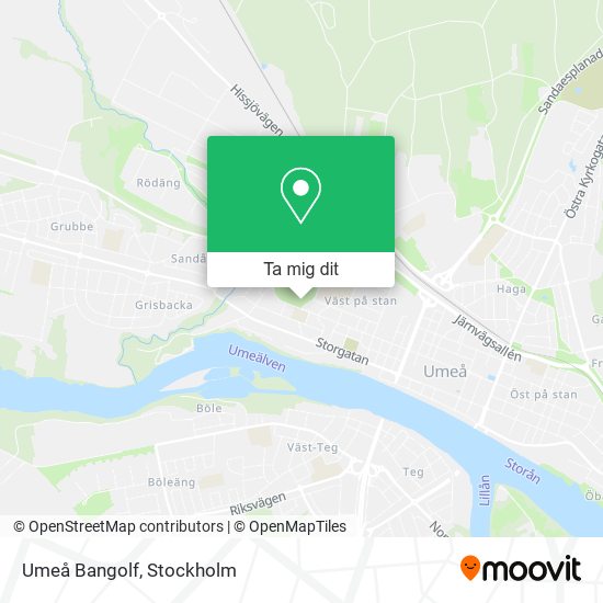 Umeå Bangolf karta
