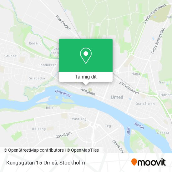 Kungsgatan 15 Umeå karta