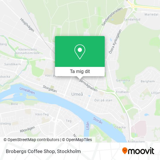Brobergs Coffee Shop karta