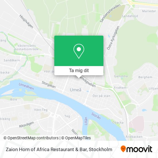 Zaion Horn of Africa Restaurant & Bar karta