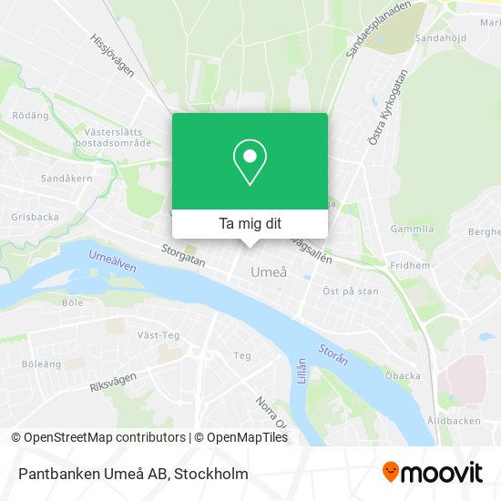 Pantbanken Umeå AB karta