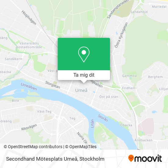 Secondhand Mötesplats Umeå karta