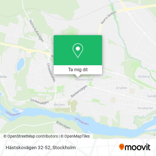 Hästskovägen 32-52 karta