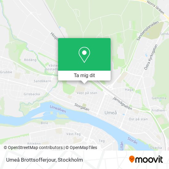 Umeå Brottsofferjour karta