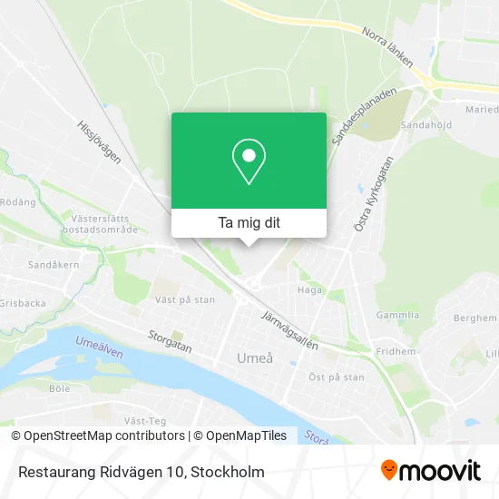 Restaurang Ridvägen 10 karta