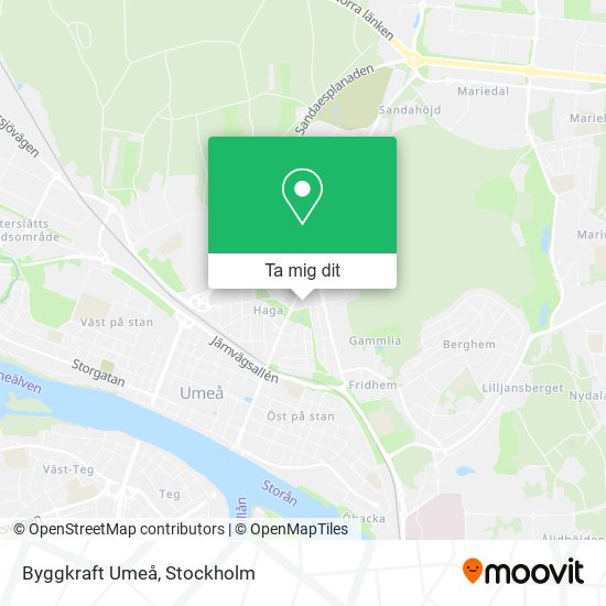 Byggkraft Umeå karta