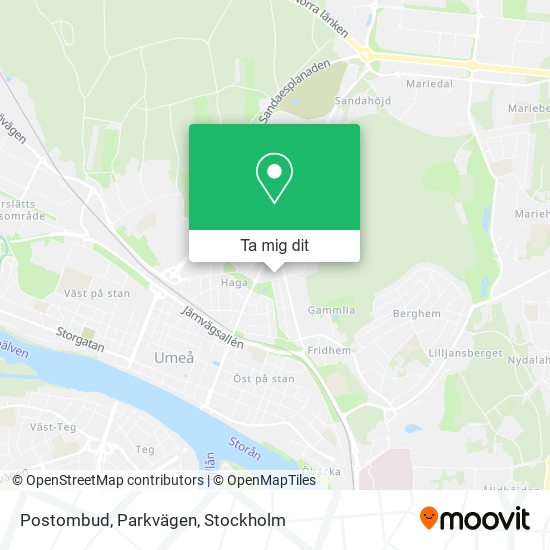 Postombud, Parkvägen karta