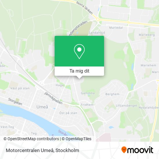 Motorcentralen Umeå karta