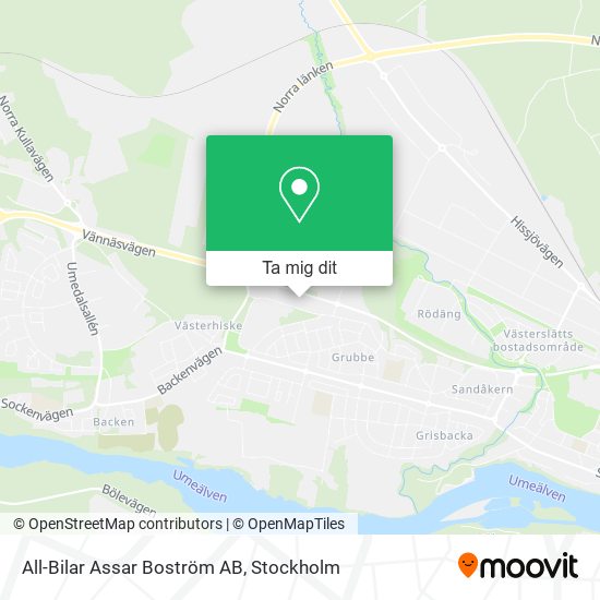 All-Bilar Assar Boström AB karta