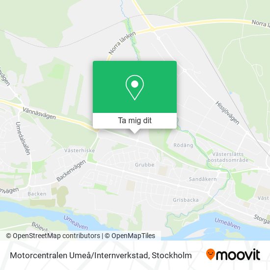 Motorcentralen Umeå / Internverkstad karta