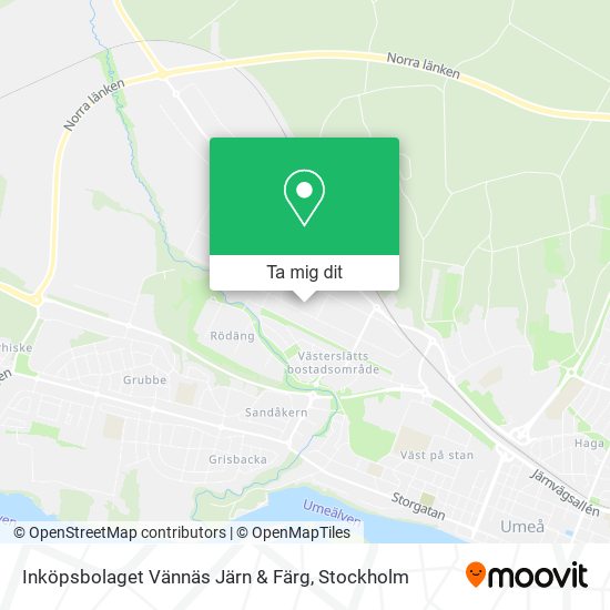 Inköpsbolaget Vännäs Järn & Färg karta