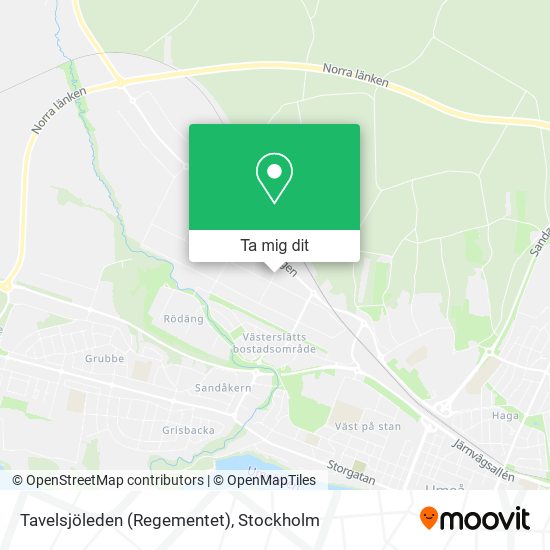 Tavelsjöleden (Regementet) karta