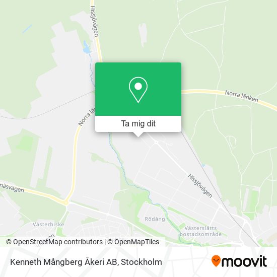 Kenneth Mångberg Åkeri AB karta